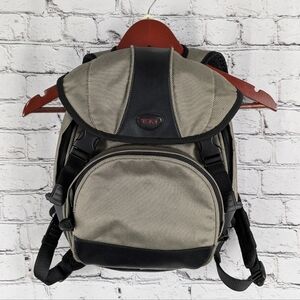 TUMI Black and Silver Backpack, Small